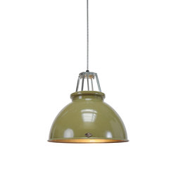 Titan Size 3 Pendant Light, Olive Green/Bronze Interior | Suspended lights | Original BTC