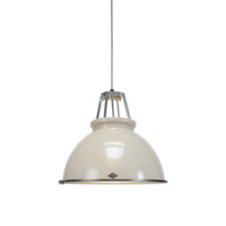Titan Size 3 Pendant Light, Putty Grey with Etched Glass | Suspended lights | Original BTC