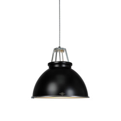 Titan Size 3 Pendant Light, Black with Etched Glass | Suspended lights | Original BTC