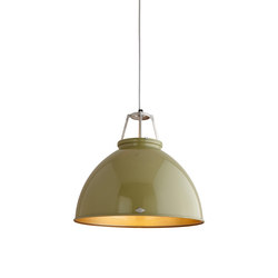 Titan Size 5 Pendant Light, Olive Green/Bronze Interior | Lámparas de suspensión | Original BTC