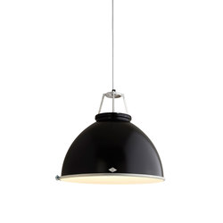 Titan Size 5 Pendant Light, Black with Etched Glass | Lampade sospensione | Original BTC