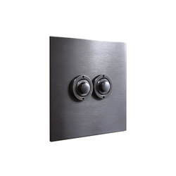 Antique Bronze two gang button dimmer | Switches | Forbes & Lomax