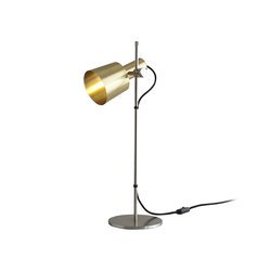 Chester Table Light, Satin Brass, Black Braided Cable | Table lights | Original BTC
