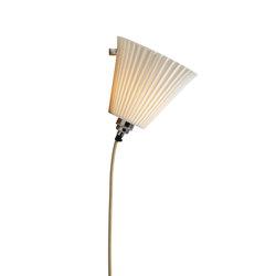 Portable Large Pleated Wall Light, Sand and Taupe Braided Cable | Wall lights | Original BTC