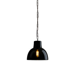 Glass York Pendant, Size 2, Anthracite and Weathered Brass