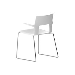 Kobe | sedia tondino d’acciaio con braccioli | Chairs | Desalto