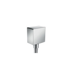 hansgrohe Fixfit Square wall outlet with non-return valve and synthetic joint | Bathroom taps | Hansgrohe
