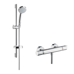 hansgrohe Ecostat Comfort Combi Set 0.65 m with Croma 100 Vario hand shower | Shower controls | Hansgrohe
