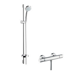 hansgrohe Ecostat Comfort Combi Set 0.90 m with Croma 100 Vario hand shower | Shower controls | Hansgrohe