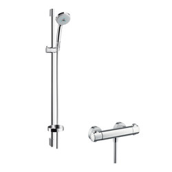 hansgrohe Ecostat 1001 SL Combi Set 0.90 m with Croma 100 Multi 3jet hand shower | Shower controls | Hansgrohe