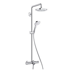 hansgrohe Croma Select E 180 2jet Showerpipe for bath tub | Shower controls | Hansgrohe