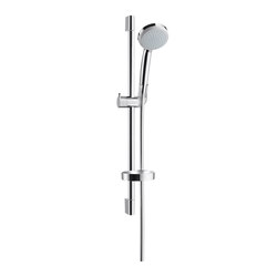 hansgrohe Croma 100 Vario hand shower EcoSmart 9 l/min/ Unica'C wall bar 0.65 m set | Shower controls | Hansgrohe