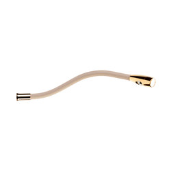 Jet Stream Through the Bedhead Light, gold plated with beige leather