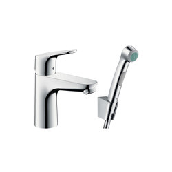 hansgrohe Focus Bidette 1jet hand shower/ Focus 100 single lever basin mixer set 1.60 m | Bidet taps | Hansgrohe