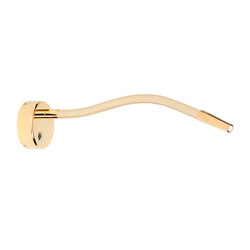 Nimbus Wall Light, gold plated with beige leather