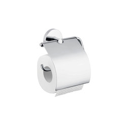 hansgrohe Logis Roll holder with cover | Bathroom accessories | Hansgrohe