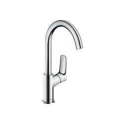 hansgrohe Logis Single lever basin mixer 210 with swivel spout with 120° range without waste set | Wash basin taps | Hansgrohe