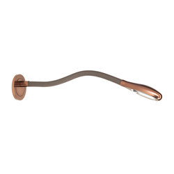 Cirrus Escutcheon Light, anodised bronze with mushroom leather | Wandleuchten | Original BTC