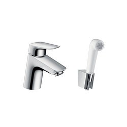 hansgrohe Logis Bidette 1jet hand shower/ Logis single lever basin mixer set 1.60 m | Bathroom taps | Hansgrohe