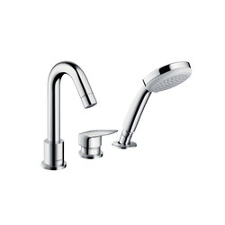 hansgrohe Logis 3-hole rim mounted single lever bath mixer | Bath taps | Hansgrohe