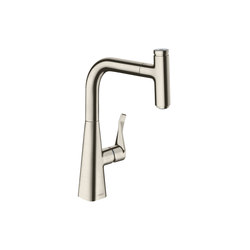 hansgrohe Metris Select Single lever kitchen mixer 240 with pull-out spout | Kitchen taps | Hansgrohe