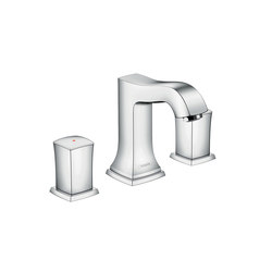 hansgrohe Metropol Classic 3-hole basin mixer 110 with zero handle, with pop-up waste set | Wash basin taps | Hansgrohe