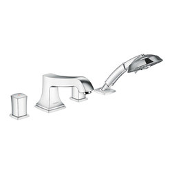 hansgrohe Metropol Classic 4-hole rim mounted bath mixer with zero handle | Wash basin taps | Hansgrohe