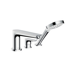 hansgrohe Talis E 3-hole rim mounted bath mixer | Bath taps | Hansgrohe