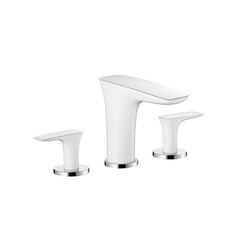 hansgrohe 3-hole basin mixer 100 with push-open waste set | Wash basin taps | Hansgrohe