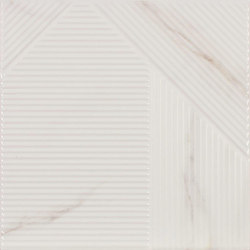 Shapes | Stripes Mix Calacatta | Colour white | Dune Cerámica