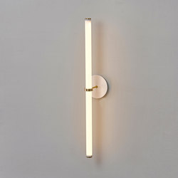 Light Object 014 - LED light, wall, natural brass finish