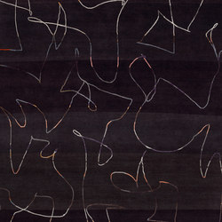 4-Minute Rug - Scribble chocolate | Colour black | REUBER HENNING