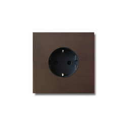 Power outlet - bronze - 1-gang | Schuko sockets | Basalte