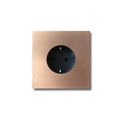 Power outlet - soft copper - 1-gang | Schuko sockets | Basalte