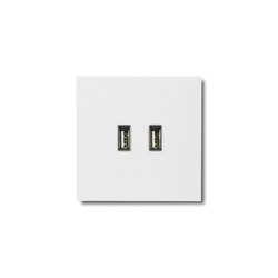 USB outlet - satin white | Sockets | Basalte