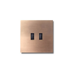 USB outlet - soft copper | Sockets | Basalte