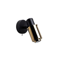 BINY | SPOT - LED black/gold with switch, no stick |  | DCW éditions