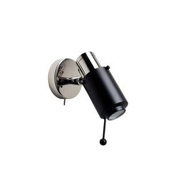 BINY | SPOT - LED nickel/black with switch | Wall lights | DCW éditions