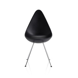 Drop™ | Chair | 3110 | Black ABS/nylon reinforced plastic shell | Chrome base | Stühle | Fritz Hansen