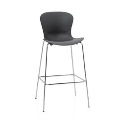 NAP™ | Bar stool | KS59 | Pepper grey | Chrome base