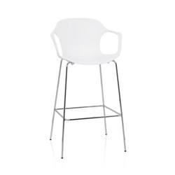 NAP™ | Bar stool | KS69 | White | Chrome base | Bar stools | Fritz Hansen