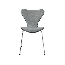 Series 7™ | Chair | 3107 | Front upholsred | Chrome base | Stühle | Fritz Hansen
