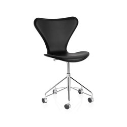 Series 7™ | Chair | 3117 | Front upholsred | Chrome wheel base | Stühle | Fritz Hansen