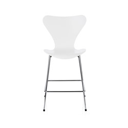 Series 7™ | Counter stool | 3187 | Lacquered white | Chrome base | Barhocker | Fritz Hansen