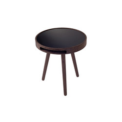 Malin Side Table With Glass Top | Tabletop round | Woak