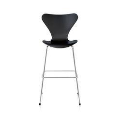 Series 7™ | Bar stool | 3197 | Lacquered black | Chrome base | Tabourets de bar | Fritz Hansen