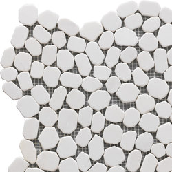 Sassi | River White 30x30 cm | Ceramic mosaics | IMSO Ceramiche
