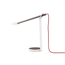 Gravy LED Desk Lamp - Walnut & Matte White |  | Koncept