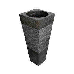 Lavabi | Piramide Nero 40x40 h.90 cm | Single wash basins | IMSO Ceramiche