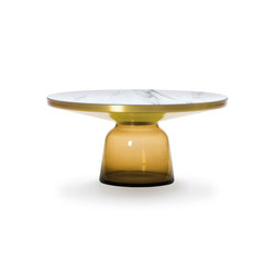 Bell Coffee Table brass-marble-orange | Couchtische | ClassiCon